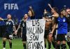 La sanción que le puede caer a Messi y compañía por la pancarta de «las Malvinas son argentinas»