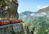 Uno de los trenes más espectaculares de Europa está a poco más de dos horas de Zaragoza: un recorrido entre montañas y un lago esmeralda