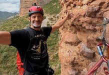 El refugio de Antonio Lobato en Aragón: una catedral de piedra donde ha perdido su miedo a las alturas